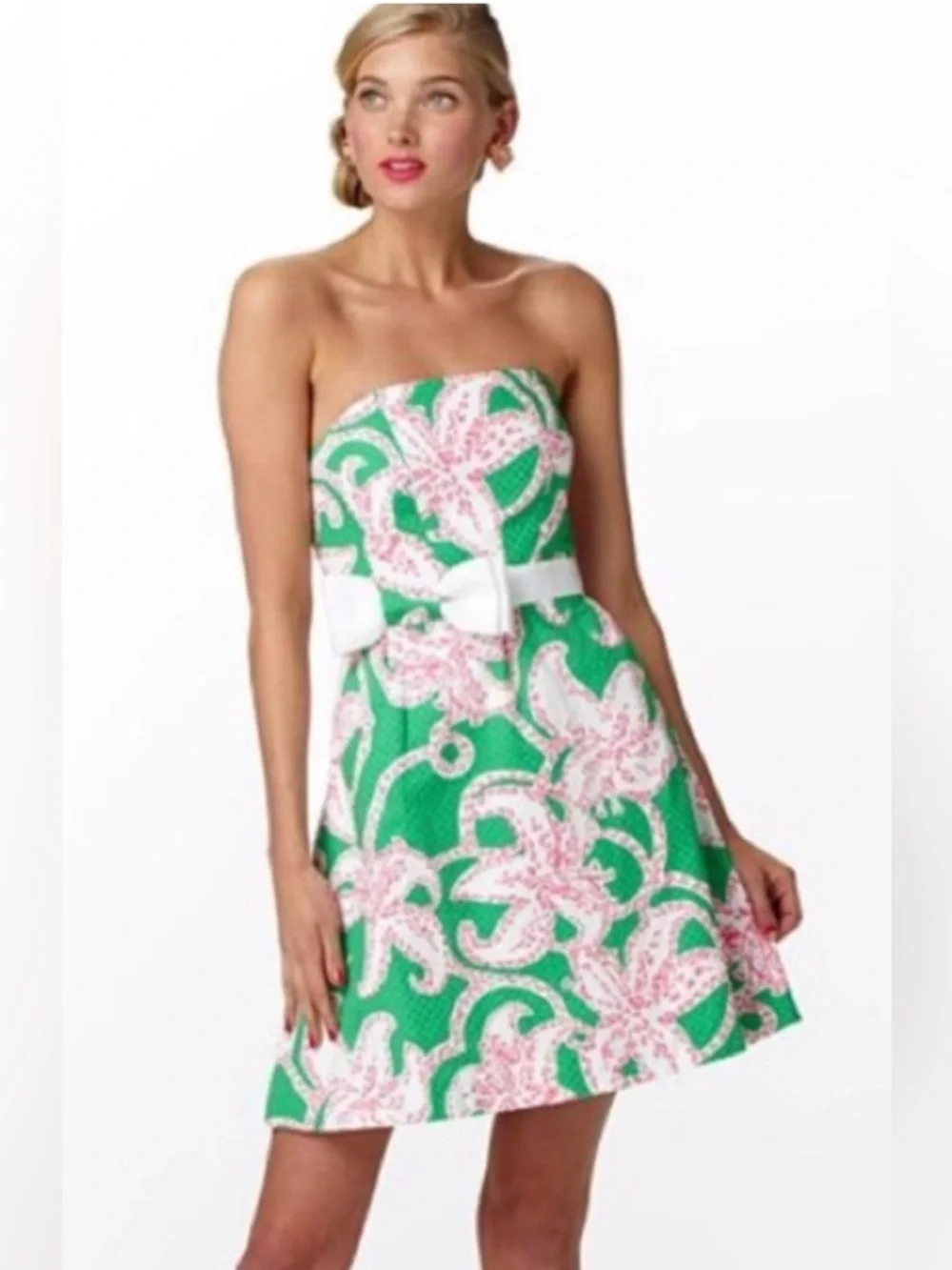 Lily Pulitzer Amberly Strapless Floral Mini Dress 12 - Picture 15 of 15